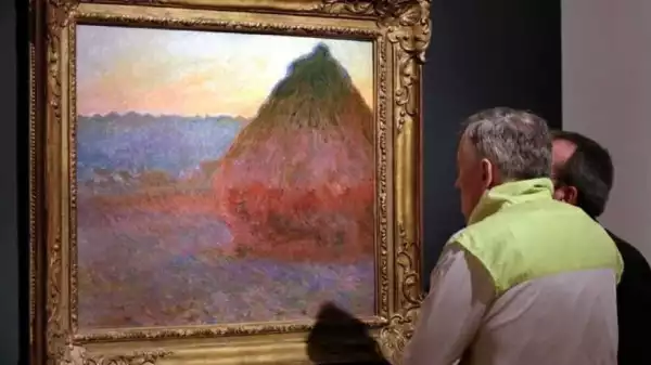 Monet haystack painting sells for record $81.4m